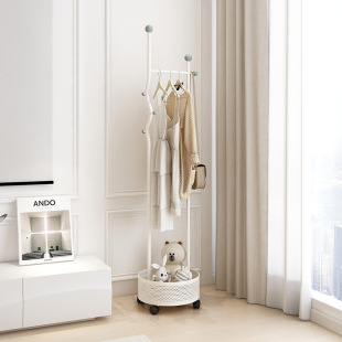 Clothes Rack Floor-Standing Bedroom Clothes Rack Household Removable Creative Iron Coat Rack Indoor Simple Small Clothes Drying Rack