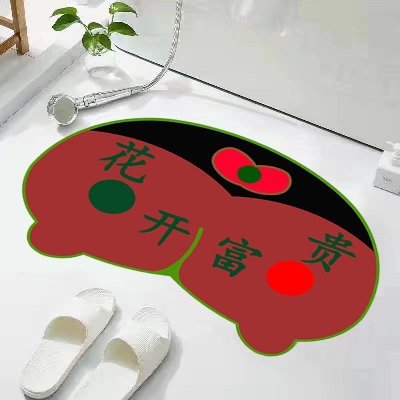 可代发卡通米奇硅藻泥卫生间卡通可爱门口垫浴室速干吸水防滑地毯|undefined