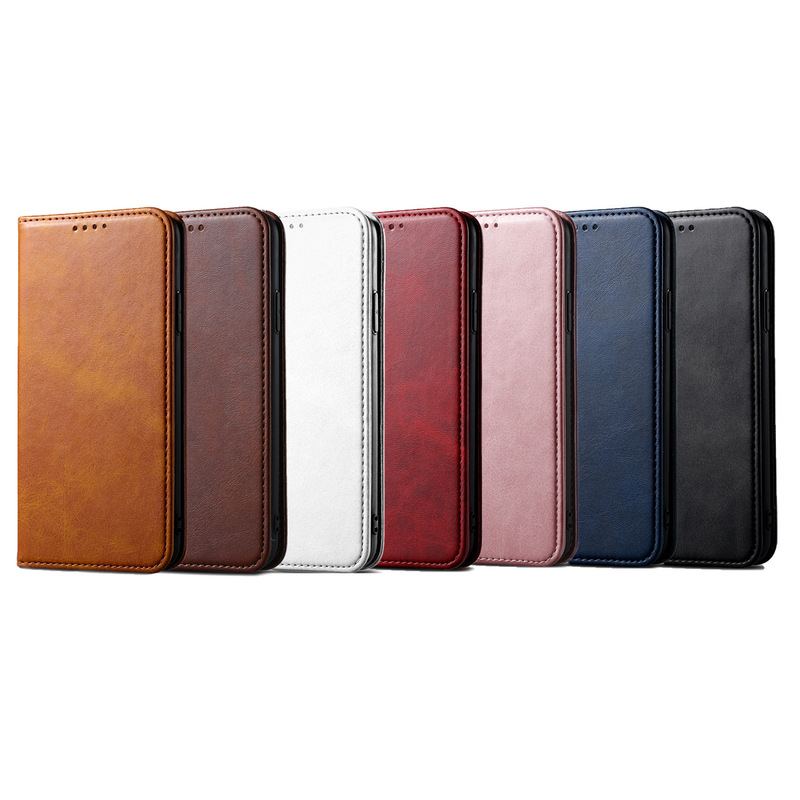 Suitable for Iphone16Pro Max Mobile Phone Case, New Apple 17 Calfskin Leather Case, Apple X Flip Cover Protective Case