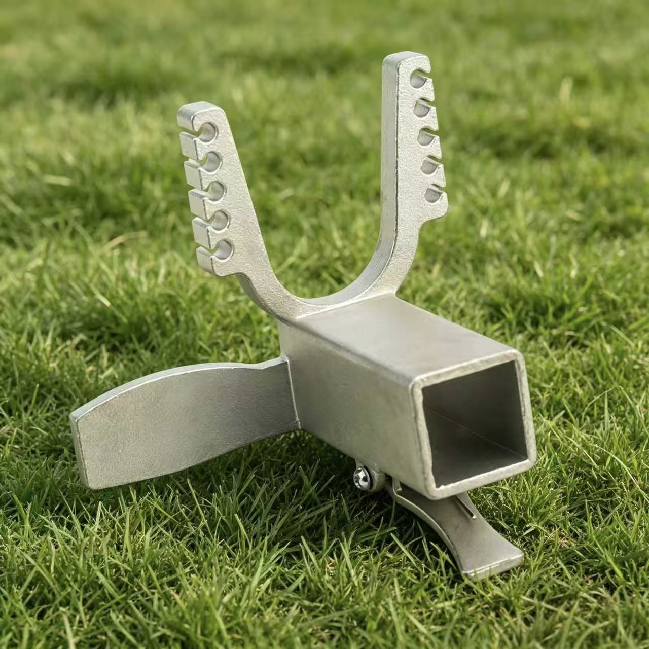 Cross-Border Stainless Steel Slingshot Accessories: Ten-Strand Five-Claw Bow Head, Square Tube Sliding Foot Pedal Release Device, Thickened Round Rubber Band
