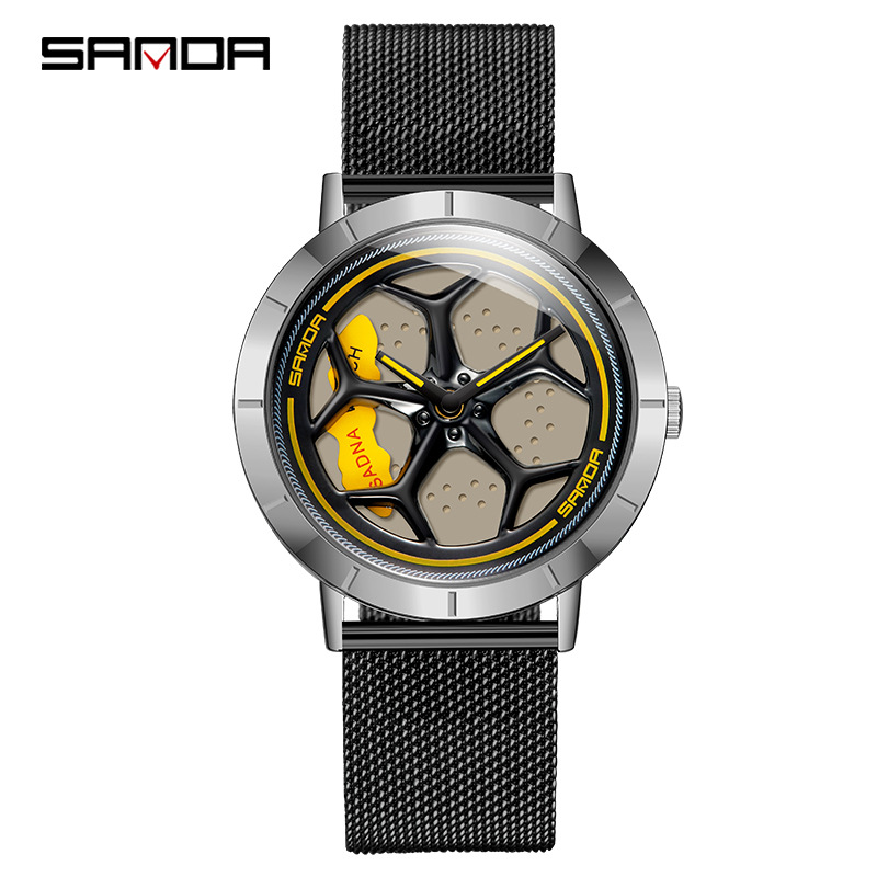 1022 메쉬 벨트 블랙 실버