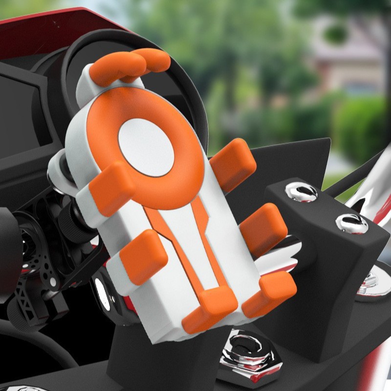Soporte de teléfono móvil para automóviles eléctricos batería motocicletas navegación porta-teléfono para llevar jinete a prueba de choque a prueba de temblor nueva flor de seda