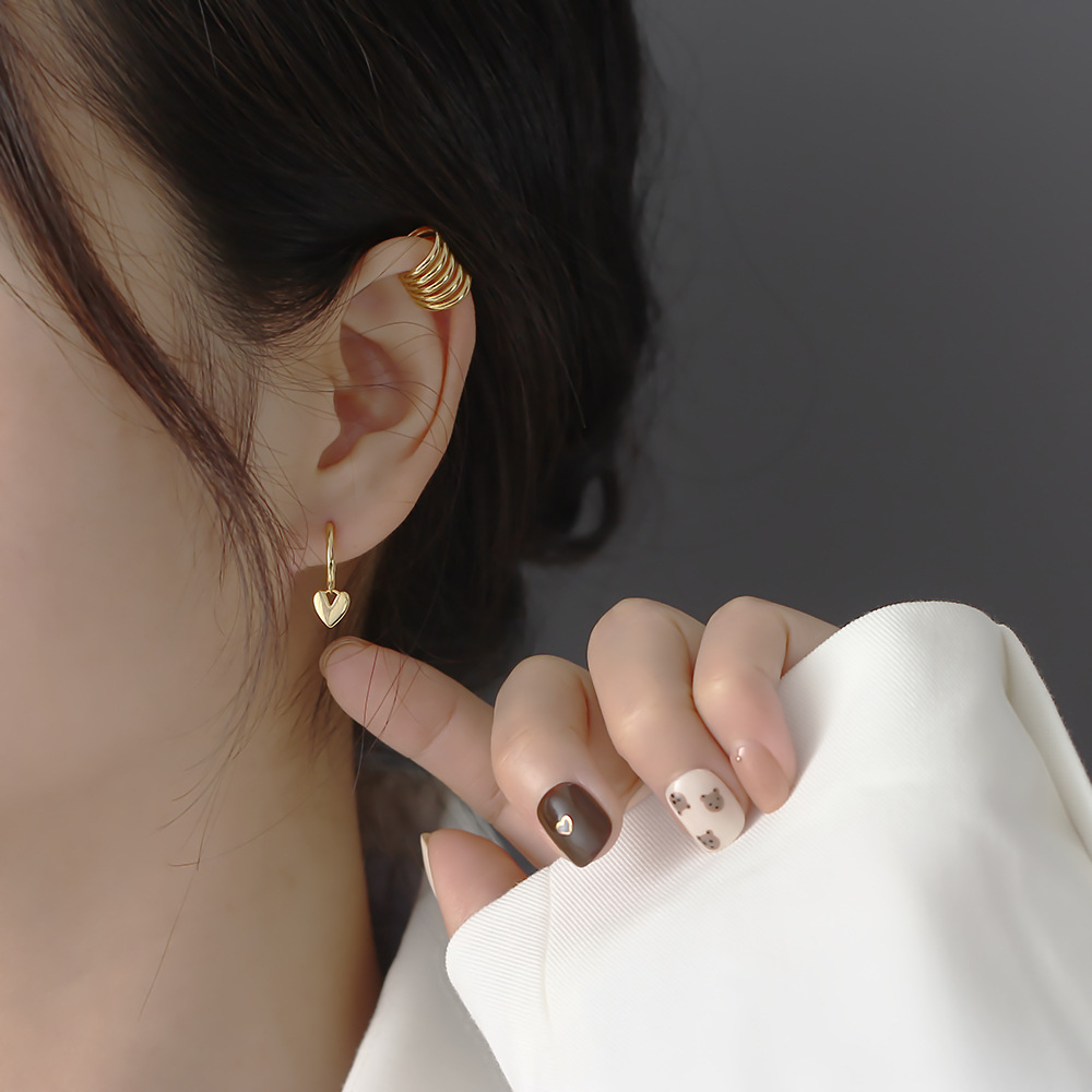 Fashion Geometric Sterling Silver Plating Metal Ear clips 1 Pair