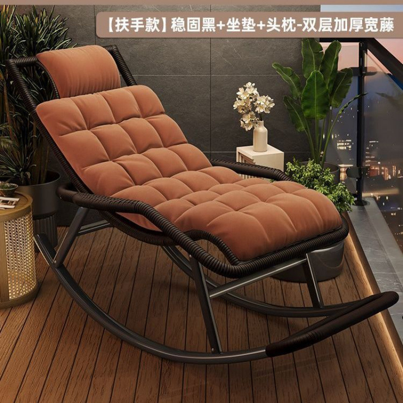 网红摇椅成人躺椅四季可用特厚钢架中老年休闲坐睡两用承重300斤|undefined