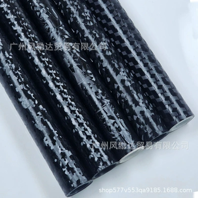 Cross-border best-selling matte forged carbon black hexagonal black shadow black car color change film interior ghost camouflage black