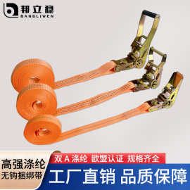 厂家直销涤纶无钩捆绑带加厚固定货物车顶紧线器货车固定收紧器