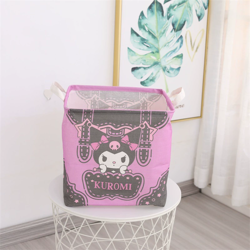 Japanese foldable square storage basket, capacious cloth, laundry basket, handheld toy, storage system