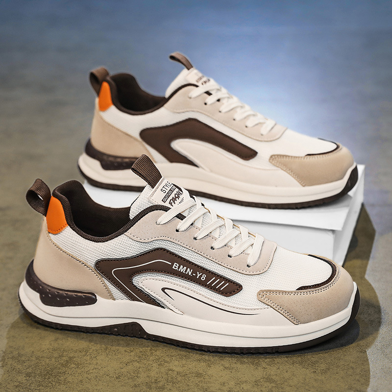 2026 verano nuevos zapatos deportivos de hombre con suela gruesa aumentada, zapatos de malla versátiles, zapatos de correr transpirables, zapatos casuales