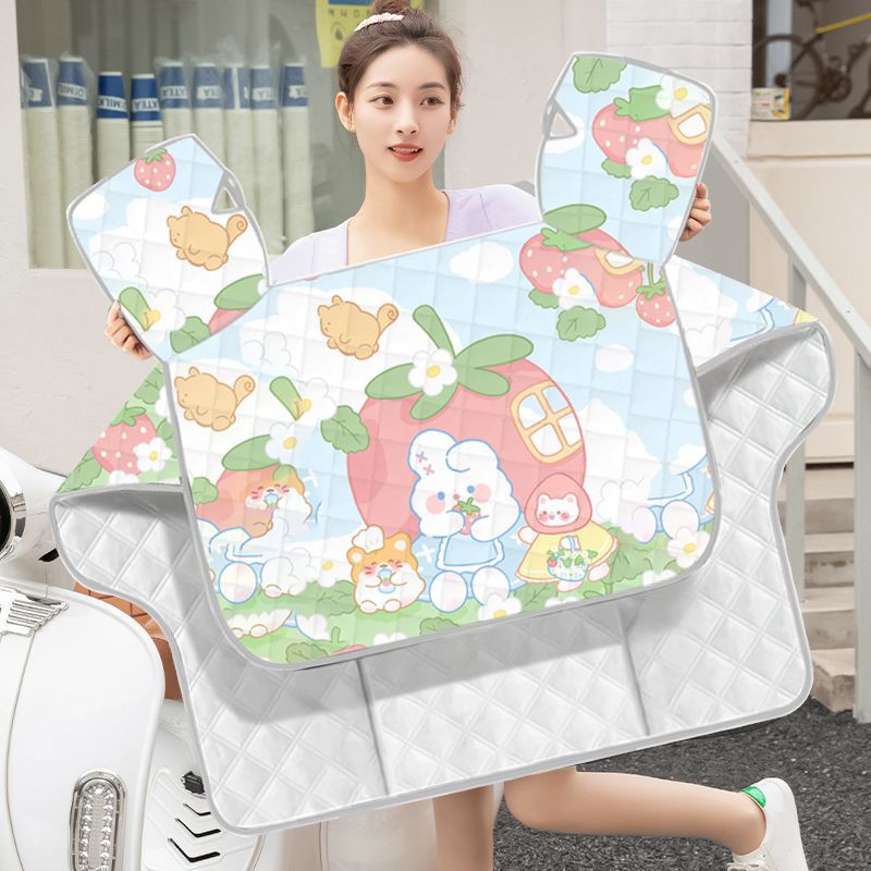 【联名发售】电动车挡风被夏季双面防水电瓶摩托车薄款遮阳罩