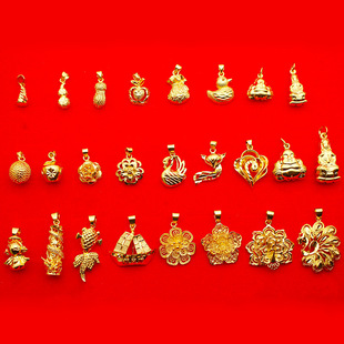 Fashionable and Fresh Sand Gold Pendant, Women's Trinket, Color-Preserving, Versatile, Exquisite and Trendyy, Real Gold-Plated Jewelry, One Color Inside and Outside
