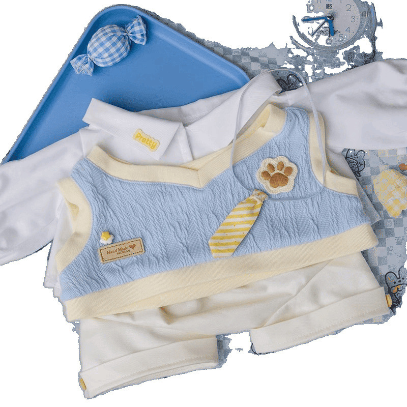 厘米娃衣厘米棉花娃娃衣服可爱校园风坐姿娃衣|undefined