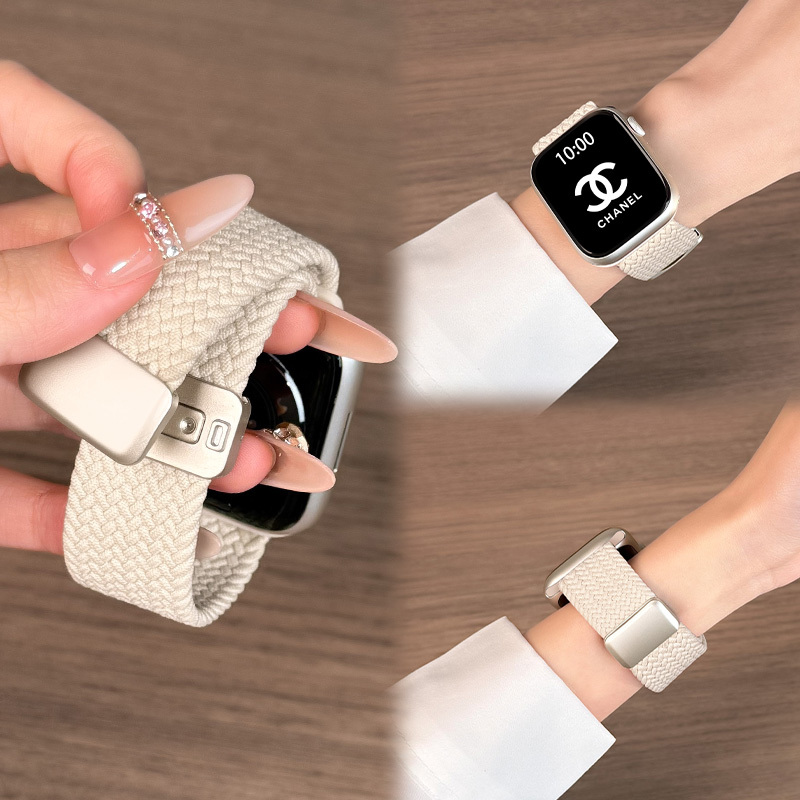 Suitable for Apple Watch S10, Apple Watch strap for girls, S11 woven breathable S9 magnetic S8 nylon wristband Suitable for Apple Watch S10, Apple Watch strap for girls, S11 woven breathable S9 magnetic S8 nylon wristband