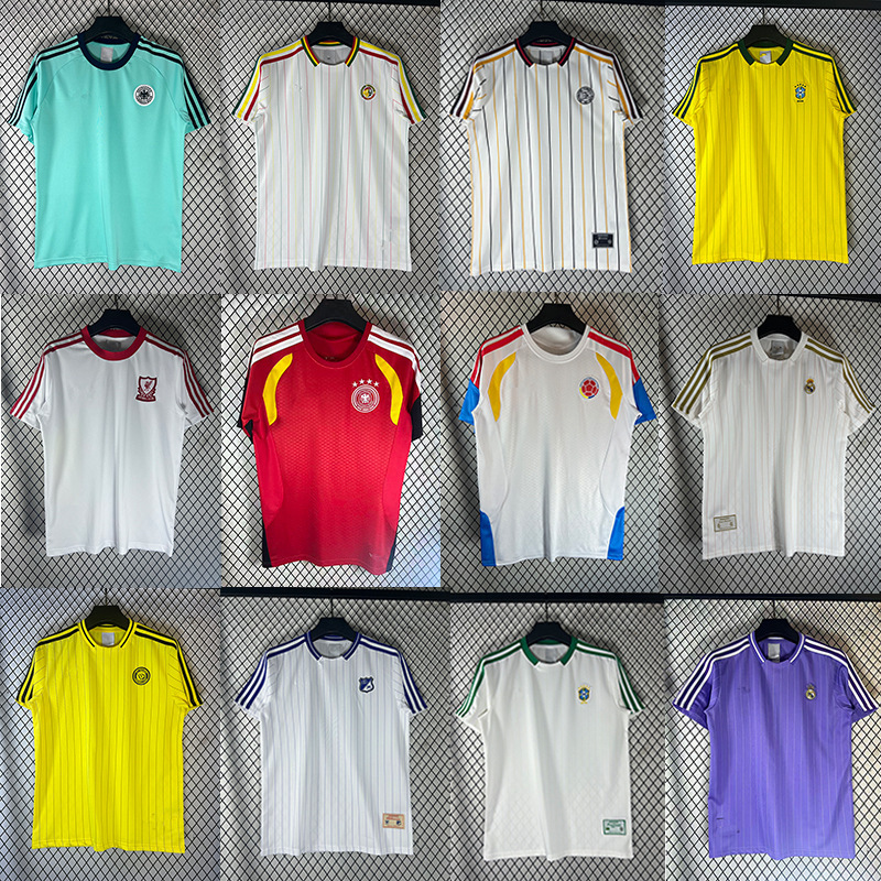 2627 New Vintage T-Shirts Manchester United Real Madrid Jerseys Chelsea Arsenal Juventus River Plate Embroidered Football Jerseys 2627 New Vintage T-Shirts Manchester United Real Madrid Jerseys Chelsea Arsenal Juventus River Plate Embroidered Football Jerseys