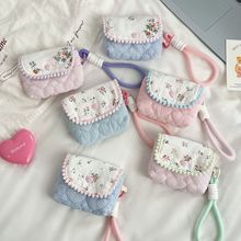 韩版ins小碎花女收纳包小巧便携卡包CCD相机包手提耳机杂物收纳袋