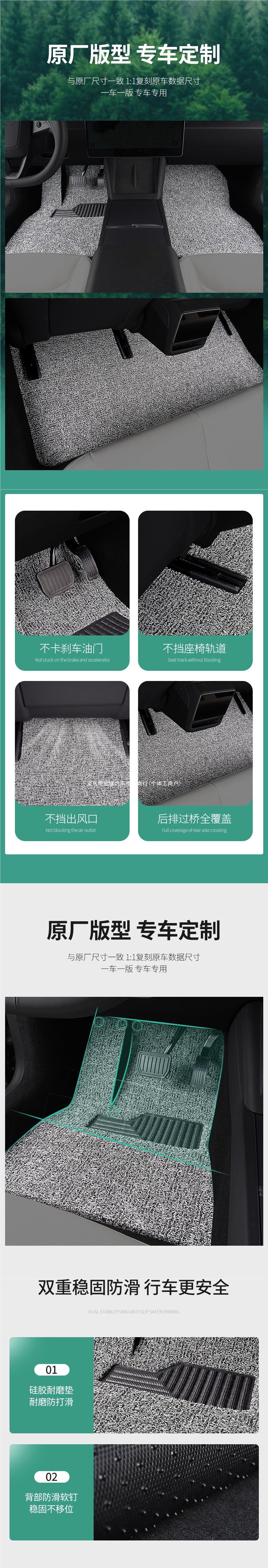 2025 BYD Han EV floor mats, DMI car silk loop upper layer carpet, waterproof and thickened car mats, Innoman