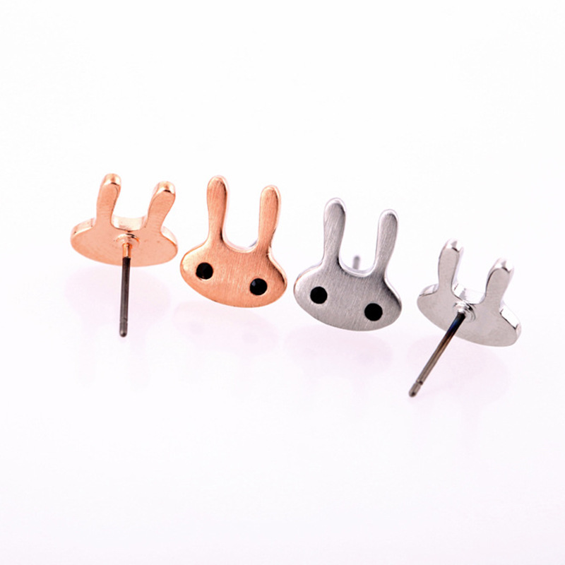 Boucles D&#39;oreilles Lapin Mignon Amusant Boucles D&#39;oreilles Animaux Bijoux D&#39;oreille Design Niche Exquis display picture 1