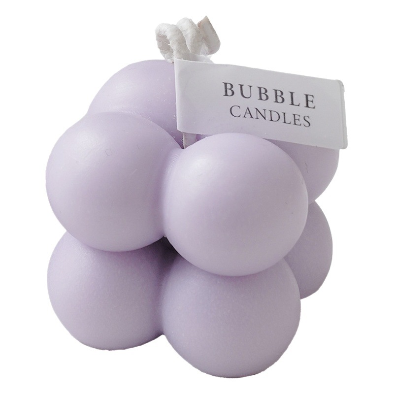 Pequeño cubo vela de aromaterapia venta al por mayor regalo de cumpleaños hecho a mano burbuja forma vela Linda fragancia vela
