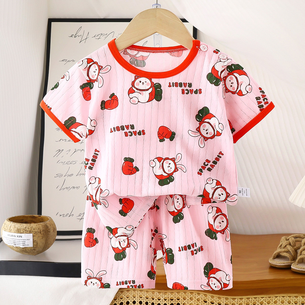 2025 verano nueva ropa para niños pantalones cortos de manga corta para niños, hombres y mujeres, camisetas para bebés, niños y niñas, algodón al por mayor