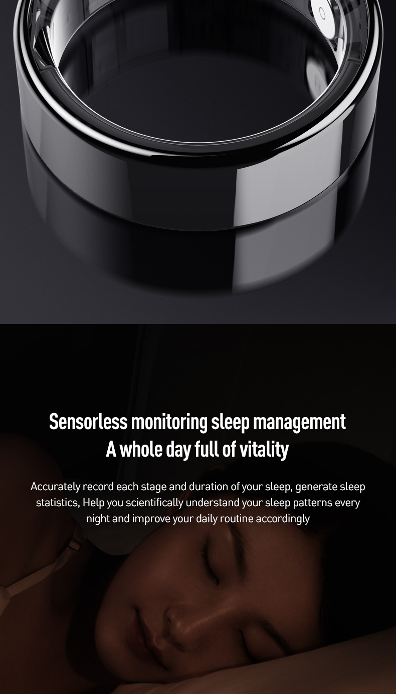 Smarter Wearable Ring Mit Herzfrequenz- Und Blutsauerstoffmessung_voghion.com