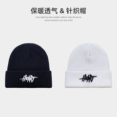 ニットの帽子の男性の秋冬の項の韓国版のアルファベットの刺繍の毛糸の帽子