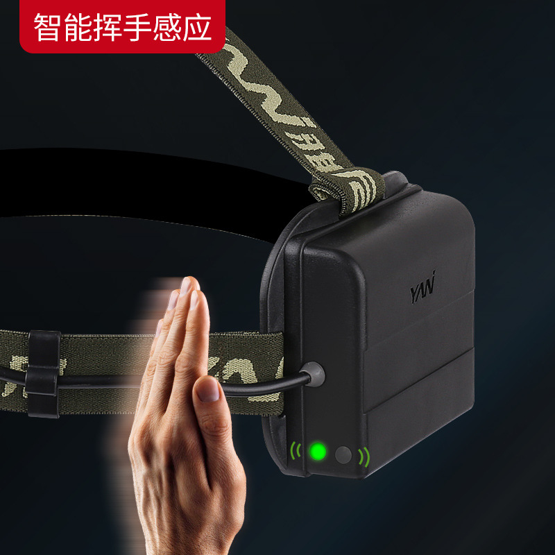 Yanni 7735S headlight strong light rechargeable super bright head-mounted flashlight outdoor high-power led lighting miner's lamp