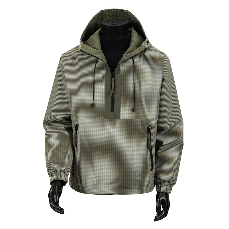 Cross-Border Foreign Trade Export Autumn New Style Outdoor Versatile Casual Hooded Pullover Half-Zip Jacket European Size Cross-Border Foreign Trade Export Autumn New Style Outdoor Versatile Casual Hooded Pullover Half-Zip Jacket European Size
