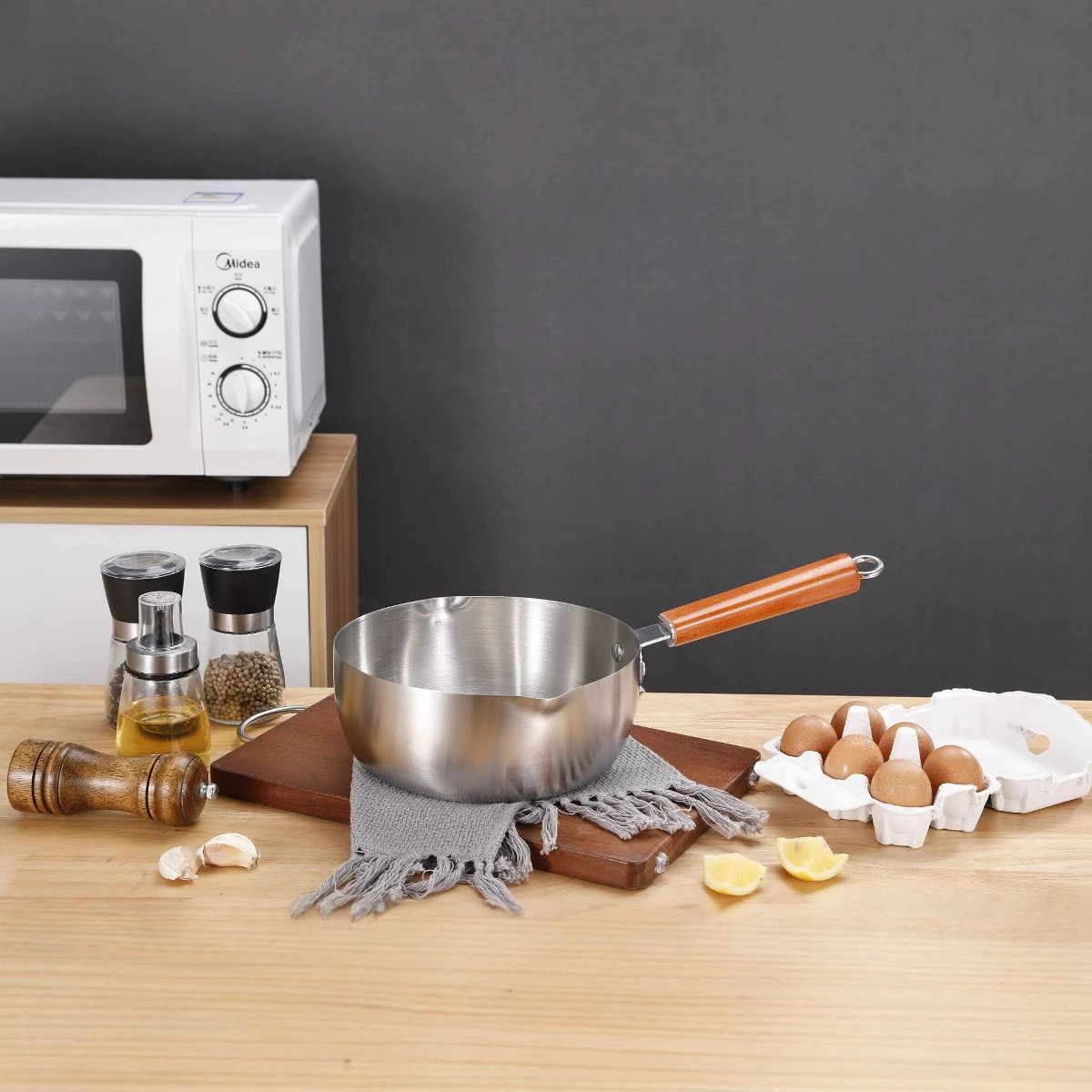 Сковорода для снега в японском стиле из нержавеющей стали Многофункциональная сковорода для супа и лапши