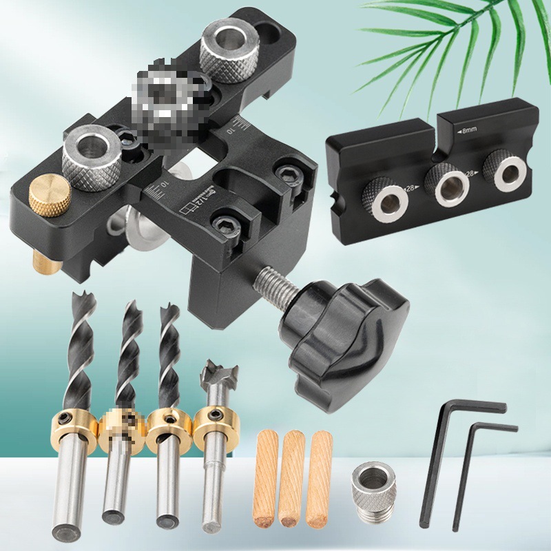 木工三合一打孔器圆木榫连接件开孔定位器家具拼接安装工具