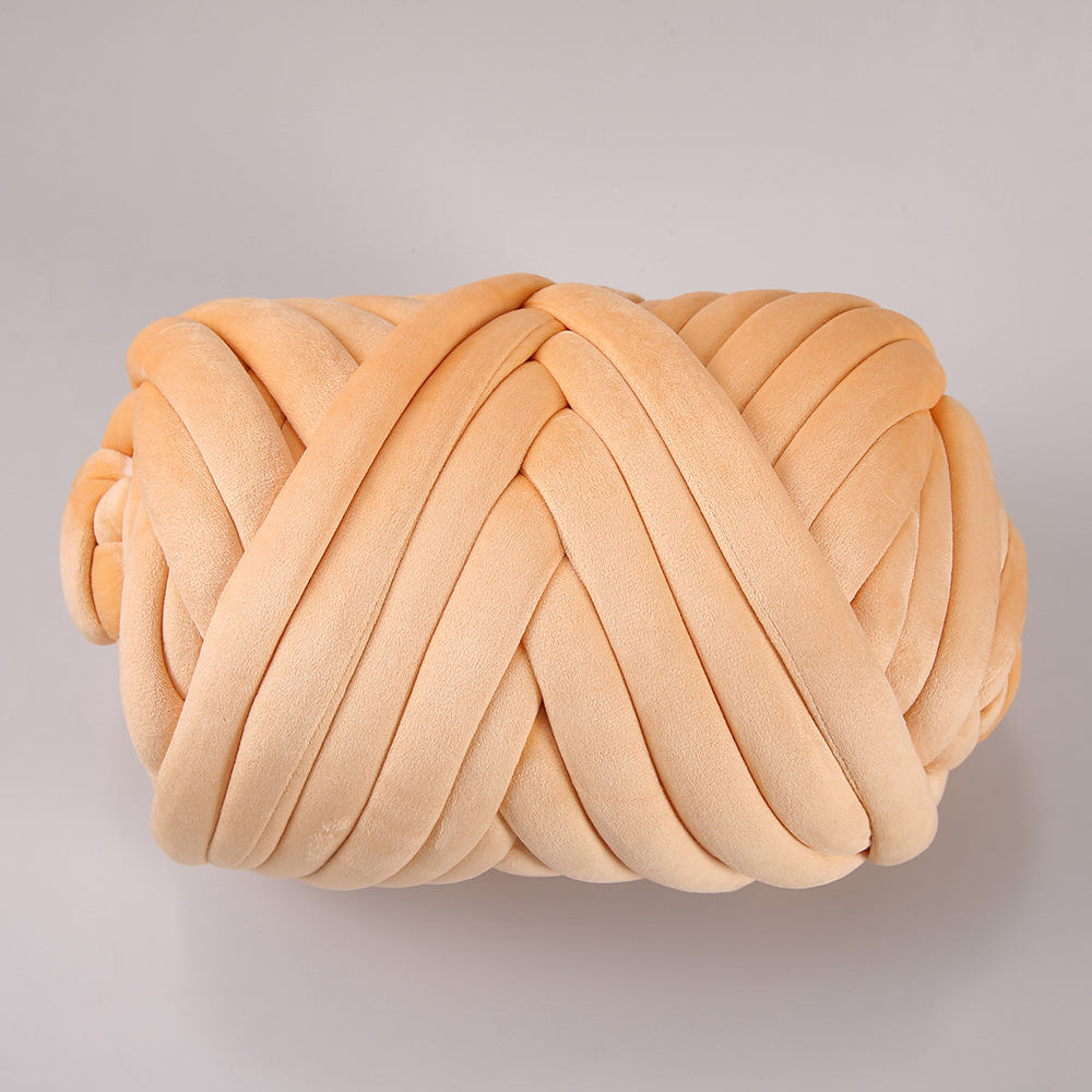 Terciopelo ultra grueso islandés hilo de lana relleno de algodón grueso tejido a mano DIY almohada bolsa línea de choque bebé