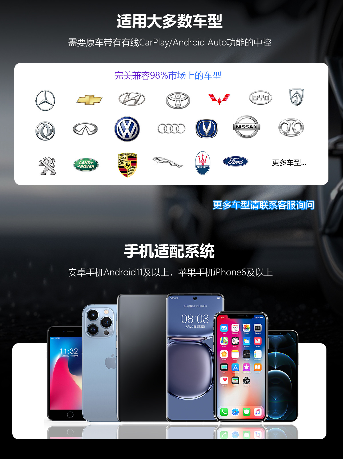 ZESTECH Qualcomm 6115 Original Car carplay Wired to Wireless Box Apple Android Car Machine Interconnection Box