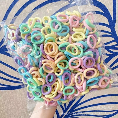 Towel Ring Children's Rubber Band Baby: Saç üçün rezinlər - 6macaron-500-pieces-in-bag
