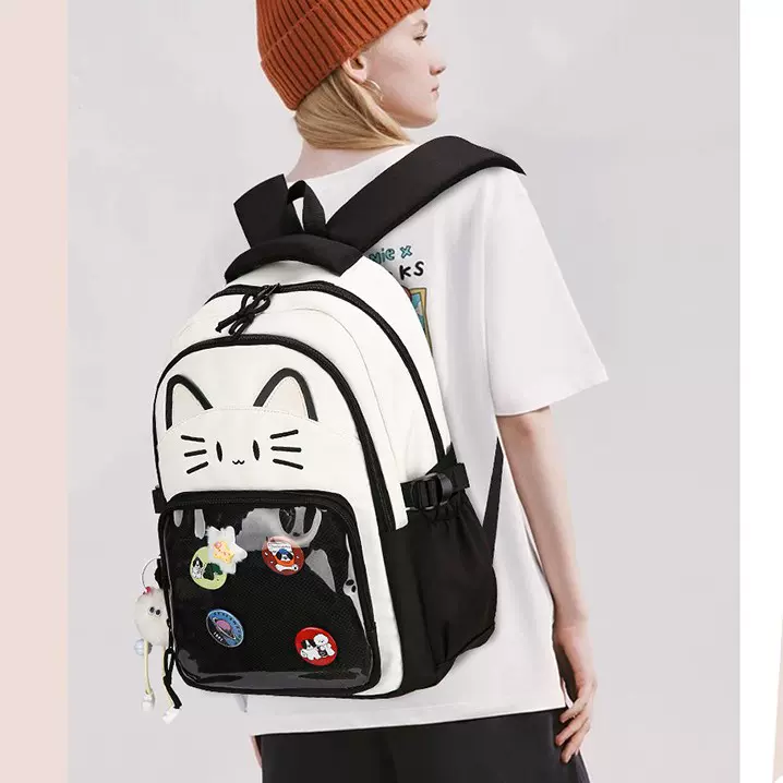 2025新款撞色高颜值书包初中生高中生大学生中学生二次元痛包书包