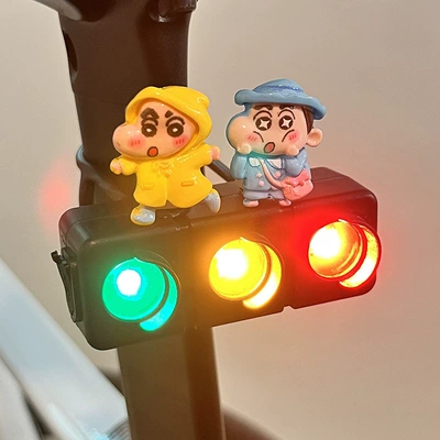 Suitable for bicycle riding tail Tail light - black-shin-chan-yellow-shin-chan-blue-shin-chan-charging-model-comes-with-a-free-data-cable