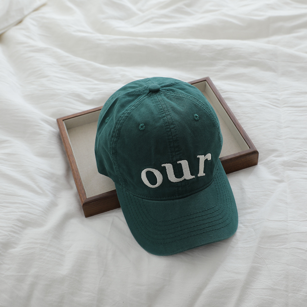 Sombreros de primavera coreanos bordados seleccionados, sombreros de béisbol de moda para niños, letras para niños, sombreros de lengua de pato salvajes