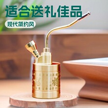 黄铜百福水烟壶多功能两用过滤茶烟斗便携式烟壶水烟袋水葫芦同款