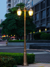 欧式庭院灯户外广场花园别墅室外景观园林高杆复古铝 LED小区路灯