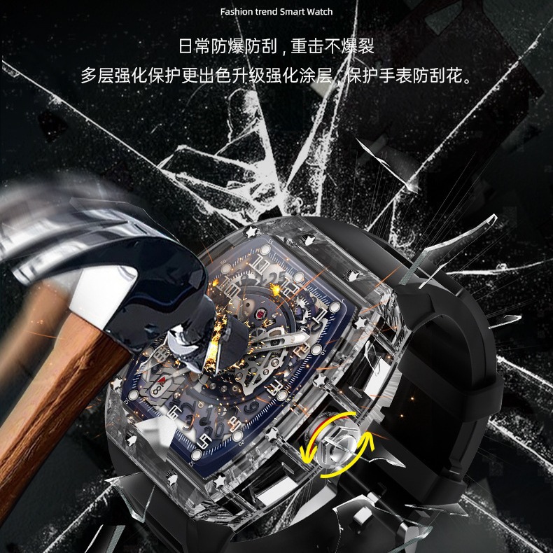 WS6 Richard reloj de pulsera de llamada Bluetooth inteligente a prueba de agua a prueba de explosiones pantalla curva reloj inteligente NFC comercio exterior transfronterizo