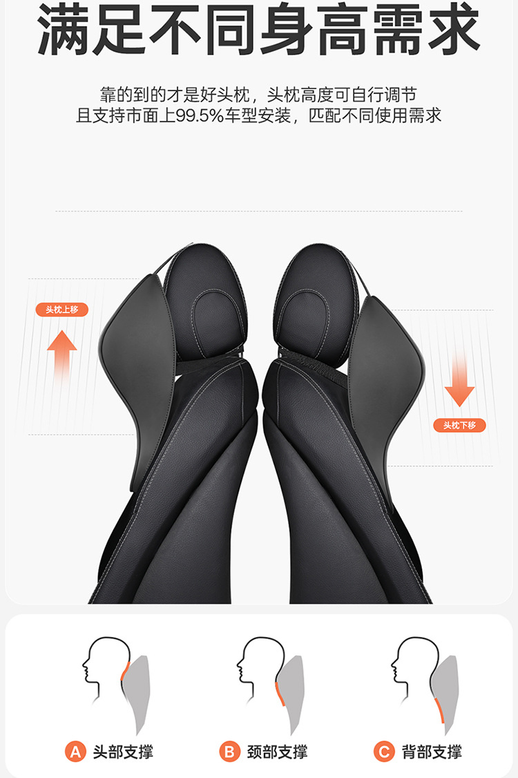 Honda Car Headrest Crv Accord Odyssey Haoying Urv Crown Road Car Neck Pillow Lumbar Support Car Interior Accessories