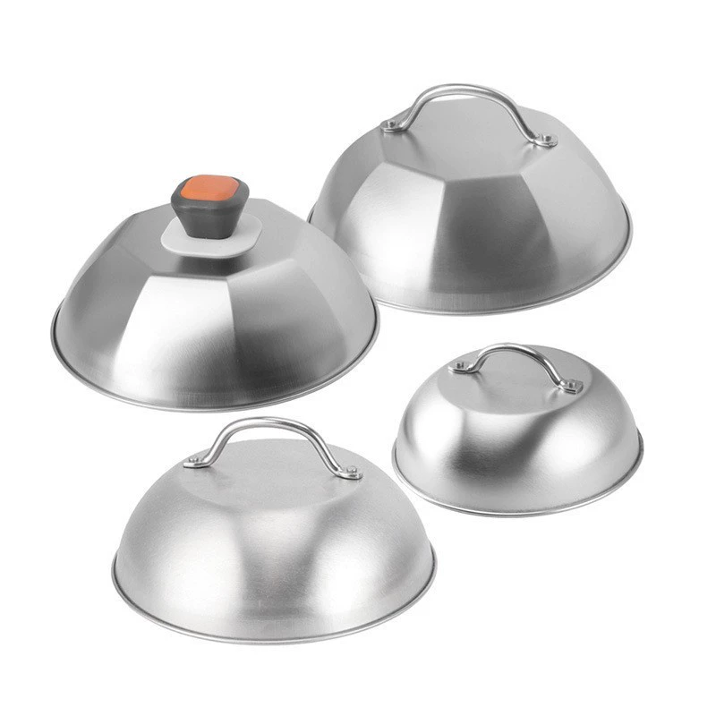 Трансграничная Специально для нержавеющей стали 9-дюймовая/6-дюймовая арочная крышка барбекю толстая крышка стейк сыр плавления крышка BBQ крышка барбекю
