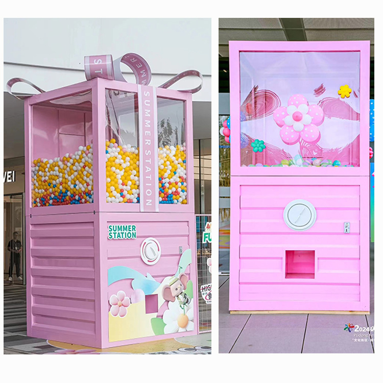 Máquina de gashapon de celebridades de Internet nueva máquina de regalo de cápsulas de código de escaneo de monedas comerciales máquina de bolas de accesorios de drenaje de eventos de centros comerciales a gran escala