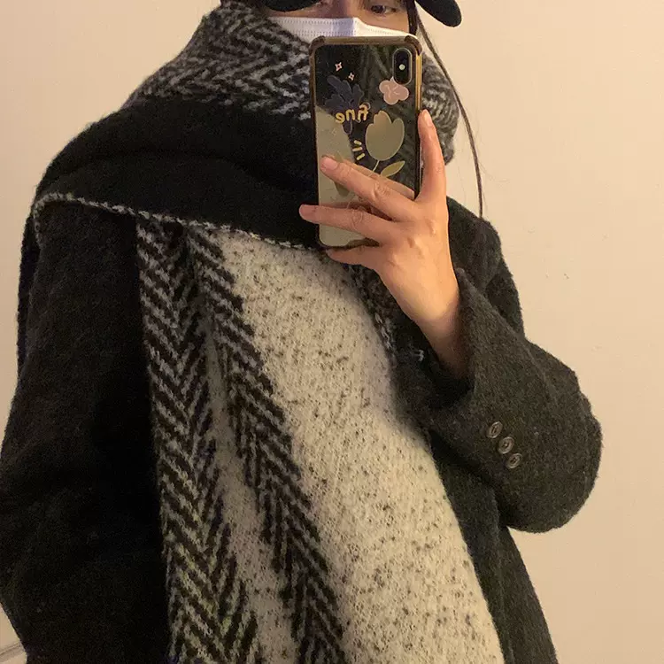 高级感围巾女冬季2023新款百搭时髦防寒加厚披肩学生情侣保暖围脖