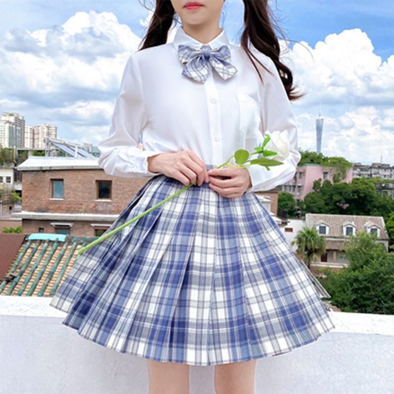 jk制服裙正版一套jk长袖衬衫学生学院风小学生套装全套秋装春秋裙