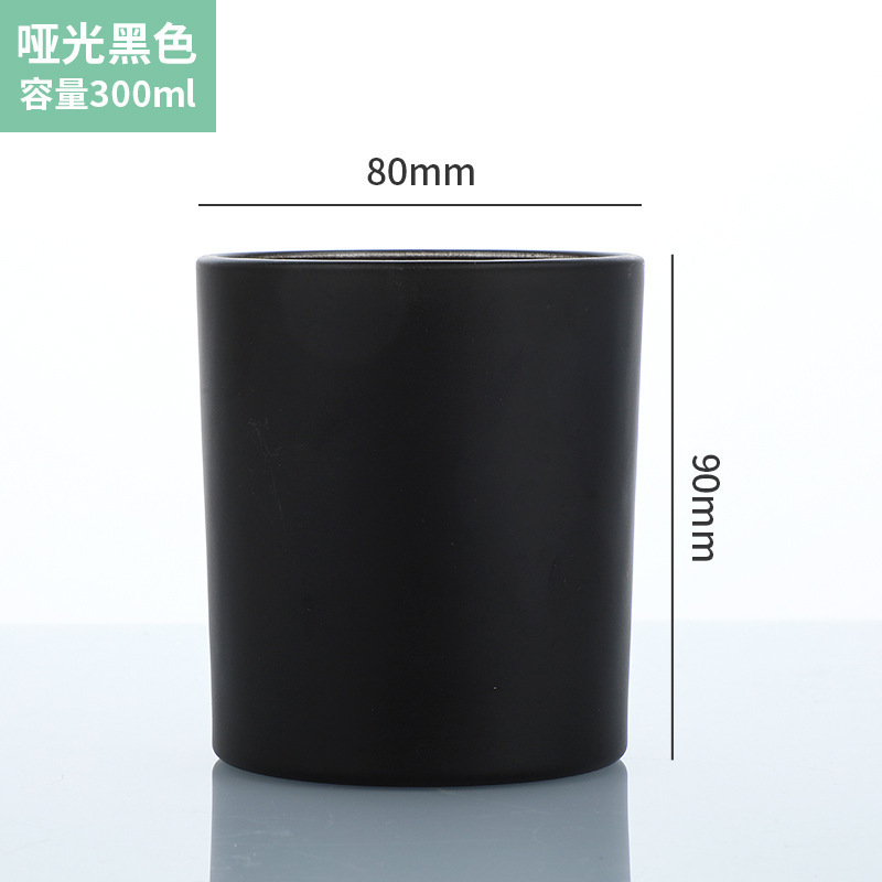 Multi-especificación vidrio vela taza aromaterapia vela tarro vacío taza Hotel fragancia vela titular impresión aerosol color frasco de vidrio