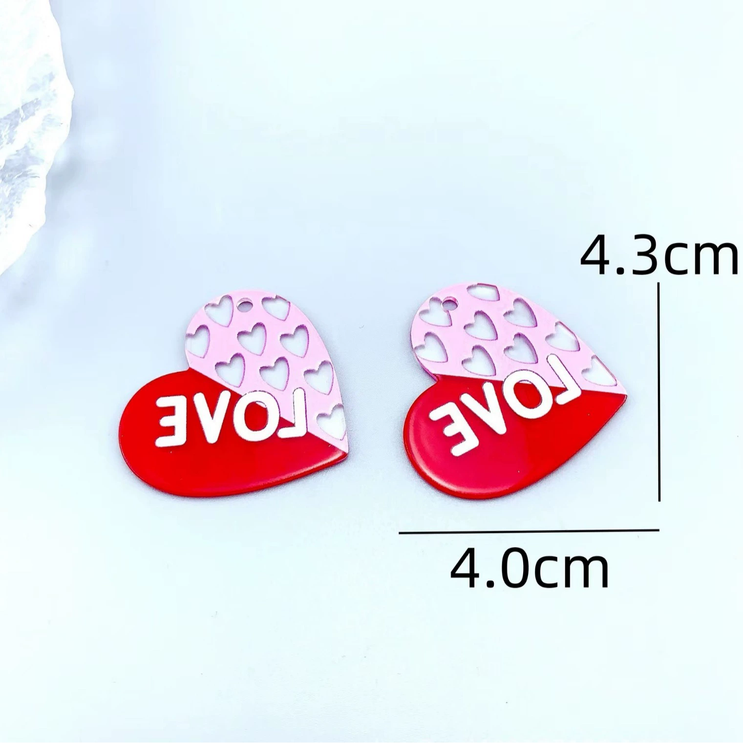 Трансграничные горячие продажи День Святого Валентина ЛЮБОВЬ сердце акриловые серьги аксессуары DIY серьги кулон украшения аксессуары оптом