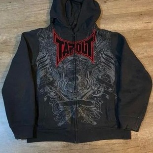 Y2K Skeleton Zipper Hoodie 90 s Vintage Pattern Printed Zipper Top l Sweatshirt