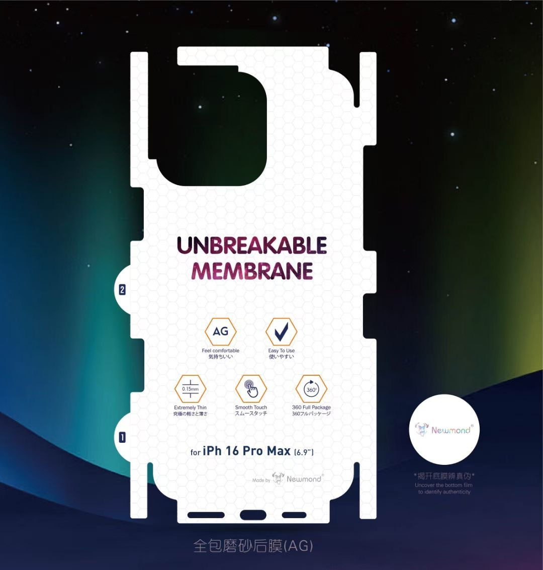 Aplicable a Apple 17pro Max transparente todo incluido marco posterior adhesivo 16pro película blanda 15promax película protectora de cubierta posterior