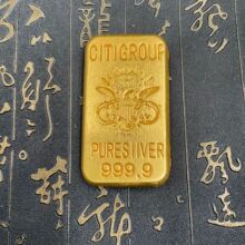 工艺品新品仿真方形金块金币美国金条纪念外币工艺品摆件影视道具