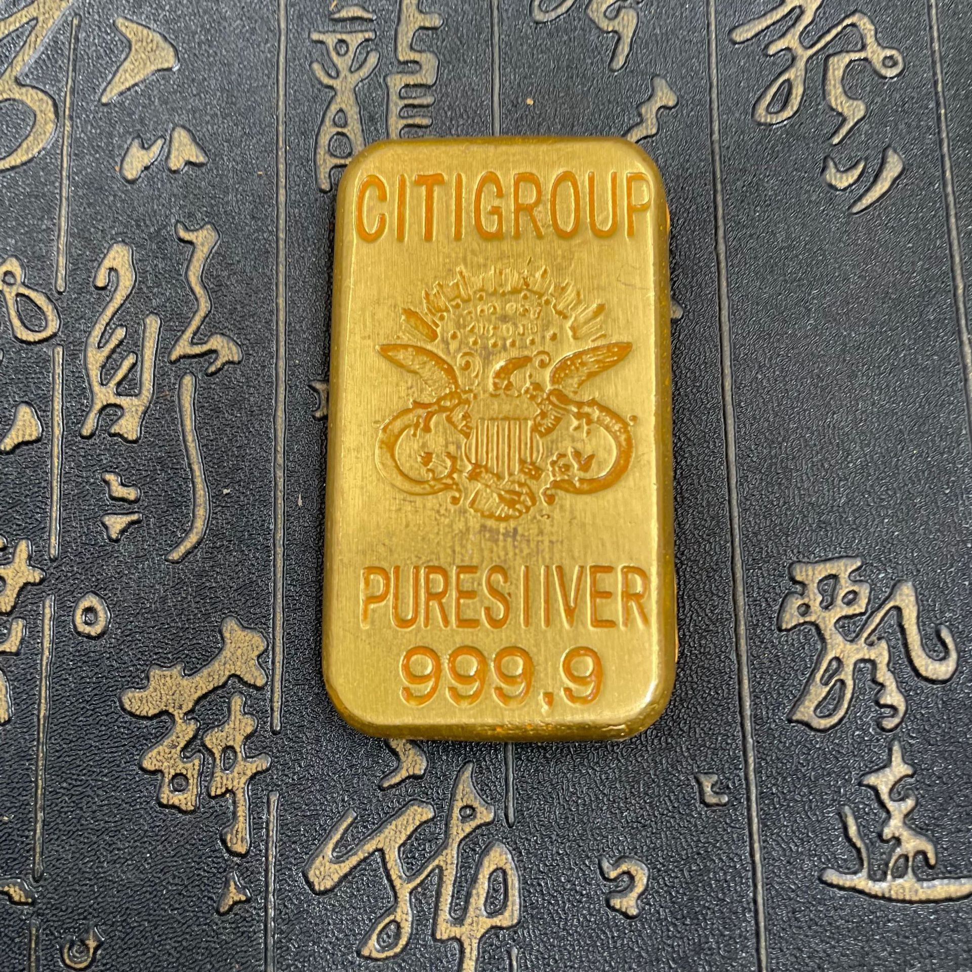 工艺品新品仿真方形金块金币美国金条纪念外币工艺品摆件影视道具