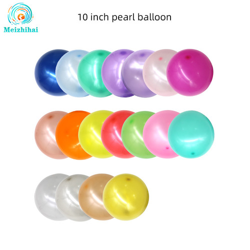 10-inch Pearlescent Balloon Wedding Room Balloon Arrangement Wedding Supplies Round Latex Balloon Customized Set Printed Logo