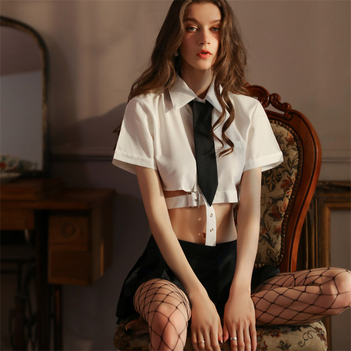 New JK Uniform Hot Girl Sexy Lingerie School Girl Uniform Very Hot Flirting Accessories Seductive Pajama Set